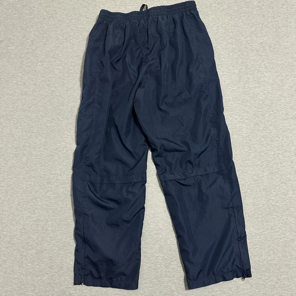 FC Barcelona Navy Blue Soccer Track Pants Mesh Lined Ankle Zip FCB Mens Large